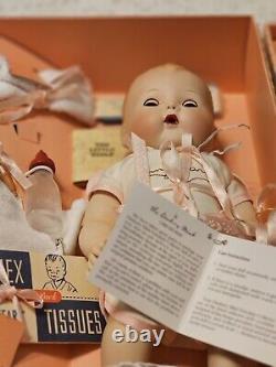 Vtg. Ideal Tiny Tears Baby Porcelain Doll With Pink Case, Clothing & Accessories