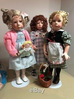 Vtg Julie Good-Kruger Signed Numbered Porcelain 19 DOLLS Set Of 3 EUC