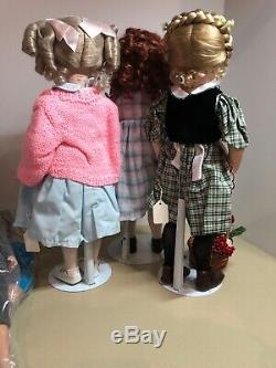 Vtg Julie Good-Kruger Signed Numbered Porcelain 19 DOLLS Set Of 3 EUC