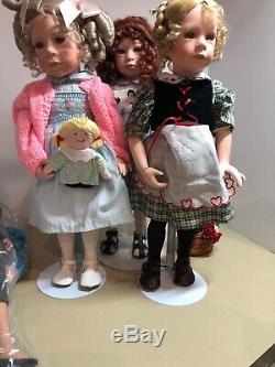 Vtg Julie Good-Kruger Signed Numbered Porcelain 19 DOLLS Set Of 3 EUC