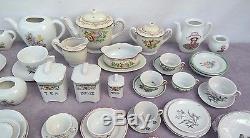 Vtg LOT OF 168 Porcelain Mini & Large DOLL Children's Tea Party Tea Time Sets