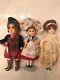 Vtg Lot 3 Girl Miniature Bisque Porcelain Dolls Hinged Arms & Legs Germany Doll