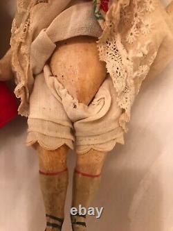 Vtg Lot 3 Girl Miniature Bisque Porcelain Dolls Hinged Arms & Legs Germany doll