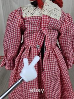 Vtg Magge Head Porcelain Doll Peach Blossom 14 African American Girl HTF Marked