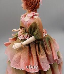 Vtg OOAK Porcelain Rosemary Tucker Woman Doll Artisan Dollhouse Miniature 112