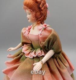 Vtg OOAK Porcelain Rosemary Tucker Woman Doll Artisan Dollhouse Miniature 112