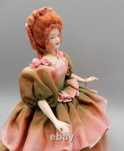 Vtg OOAK Porcelain Rosemary Tucker Woman Doll Artisan Dollhouse Miniature 112