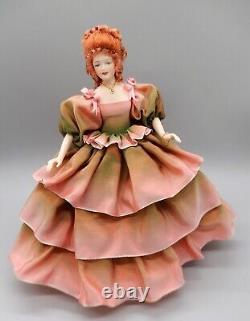 Vtg OOAK Porcelain Rosemary Tucker Woman Doll Artisan Dollhouse Miniature 112