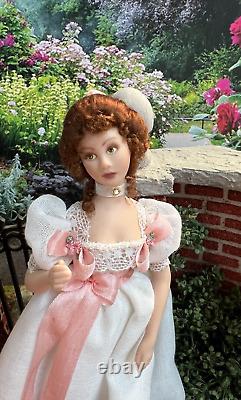 Vtg OOAK Porcelain Victorian Woman Doll With Jewelry Dollhouse Miniature 112