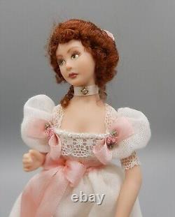 Vtg OOAK Porcelain Victorian Woman Doll With Jewelry Dollhouse Miniature 112