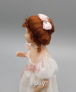 Vtg OOAK Porcelain Victorian Woman Doll With Jewelry Dollhouse Miniature 112