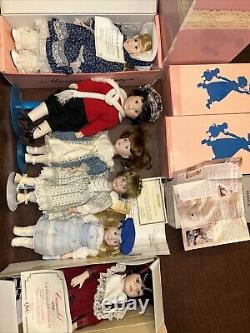 Vtg (lot Of 6) Mib Marian Yu Design American Porcelain Dolls Rare