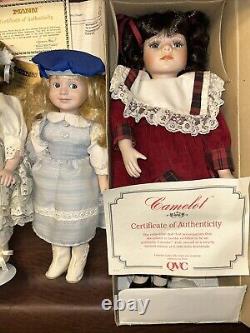 Vtg (lot Of 6) Mib Marian Yu Design American Porcelain Dolls Rare