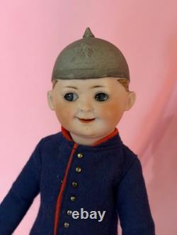 WOW! German Bisque Helmet Googly By Max Handwerck 11 Marked Dep Elite D 1