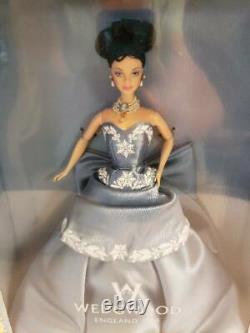 Wedgwood England 1759 Barbie Black Hair Blue Dress NEW NIB Limited Edition 1999
