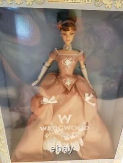 Wedgwood England 1759 Barbie Brown Hair Pink Gown NEW NIB Limited Edition 2000