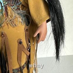 Whispering Dove Native American Porcelain Doll 16.5 in. Vintage GREAT