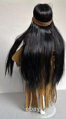 Whispering Dove Native American Porcelain Doll 16.5 in. Vintage GREAT