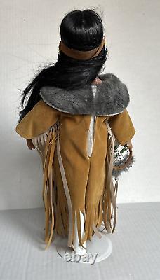 Whispering Dove Native American Porcelain Doll 16.5 in. Vintage GREAT