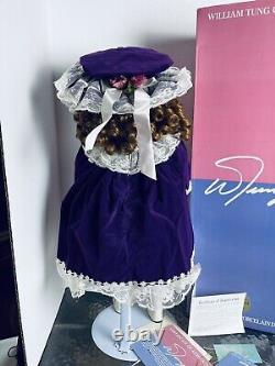 William Tung Collection Scarlett Porcelain Doll 1993 Purple Velvet New LE 8/1k