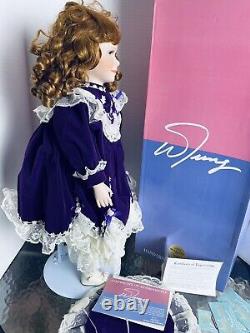 William Tung Collection Scarlett Porcelain Doll 1993 Purple Velvet New LE 8/1k