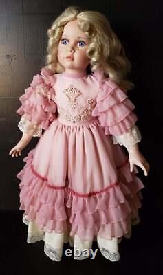 William Tung Lacey 26 Artist Doll Vintage Collectible Long Blond Hair Pink Gown