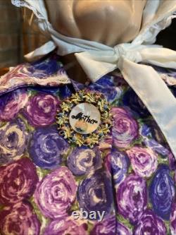 William Wallace Jr Grandma And Grandpa 34 Porcelain Dolls with wooden bench