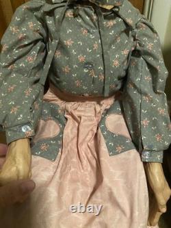 William Wallace Jr Vintage Porcelain Dolls Grandma/Grandpa 34in Rocking Chairs