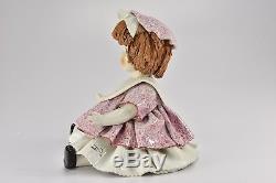 ZAMPIVA Vintage 10 Spaghetti Hair Girl Doll Figurine White Pink Italy A491