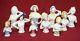 10 Antique Assorted Porcelain Half Dolls Pin Cushion Dolls Bonnet Allemand Japon