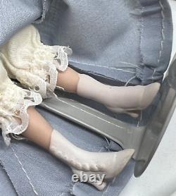 112 Poupée d'artisanat vintage en miniature pour maison de poupée, tête en porcelaine de dame