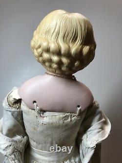14 Antique Porcelaine Allemande Fait De La Chine Tête Kling Blonde Parian Painted Visage #un