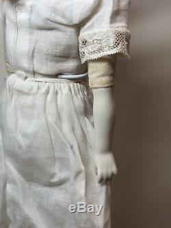 15,5 Antique Porcelaine Allemande Chine Head Doll Aw Kister Haute Brow De #un