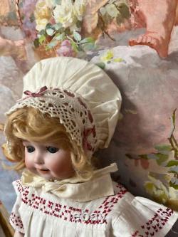 16,1 Très Rare Antiquité F. & W. Goebel Bavière Personnage Enfant Dol Bisque