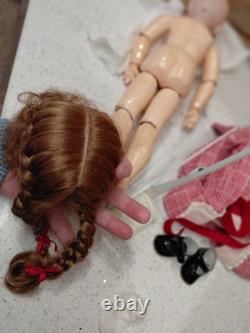 16 Heinrich Handwerck 421 Taille 0 et Demi Tête en Bisque Allemande, Beau Corps Allemand