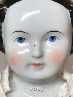 17 Antique German Porcelain China Head Doll Kestner High Brow 1870-80s #a