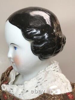 17 Antique German Porcelain China Head Doll Kestner High Brow 1870-80s #a