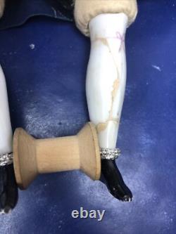 17 Poupée en porcelaine allemande antique tête en Chine Conte Boehme plat 1870 #o