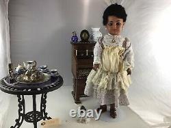 18 Antique Allemand Bisque Head Black Doll S&h Hamburger & Co 1248 Santa 19065