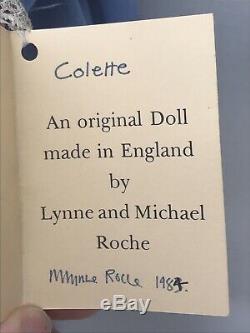 18 Original Vintage Michael Roche Poupée Colette 1984 Corps En Bois Porcelaine Tête