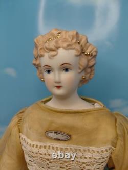 18 poupées vintage en porcelaine bisque, belle robe