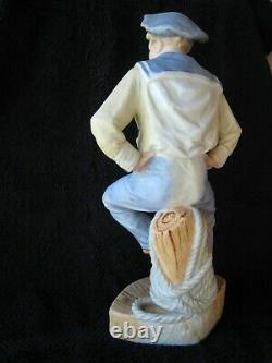 1800's Allemand Gebruder Heubach Large 11porcelain Bisque Figurine Piano Baby Boy