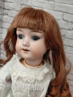 19 A. M. DGRM 390 Poupée en biscuit impeccable, belle robe