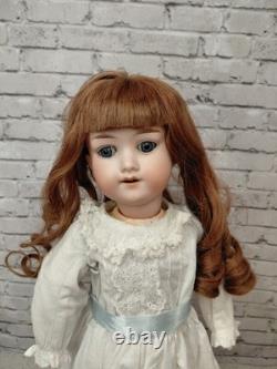 19 A. M. DGRM 390 Poupée en biscuit impeccable, belle robe