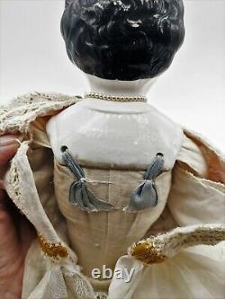 1905 Hertwig Turned Head Porcelaine Doll Dorothy 18 Artisan Sewed Extras