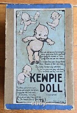 1913 Kewpie Antique Rose O'Neill dans sa boîte d'origine en bisque pure.