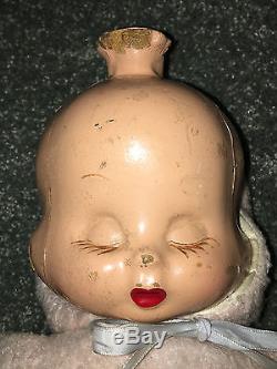 1946 Trudy Baby Doll 14 Composition Trois Visages Smile Cry Sleep Vintage Antique
