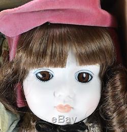 1977 Nib Sankyo Porcelaine Victorienne Enfant Fille Poupée Rone Japon Grand Vintage