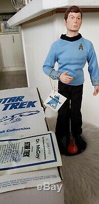 1988 Star Trek Dr Mccoy Doll Le 14 Porcelain Doll Vintage 1980 Dans La Boîte