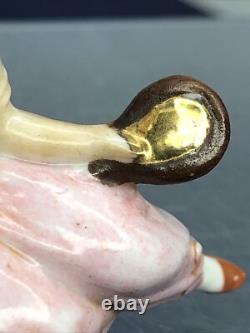 2.5 Poupée en bisque allemande antique demi 1/2 allongée avec turban indien et miroir #CC